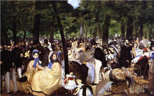 Music in the Tuileries Garden, Edouard Manet, 1862. 