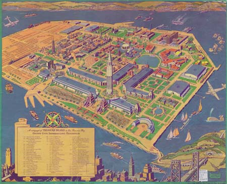 Map of the Golden Gate International Exposition in San Francisco, 1939