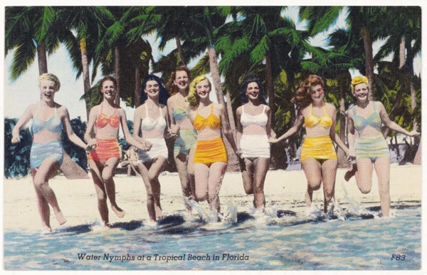 "Water Nymphs at a Tropical Beach in Florida," 1930s. Source: The Wolfsonian Museum.