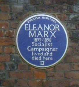 Plaque honoring Eleanor Marx in London